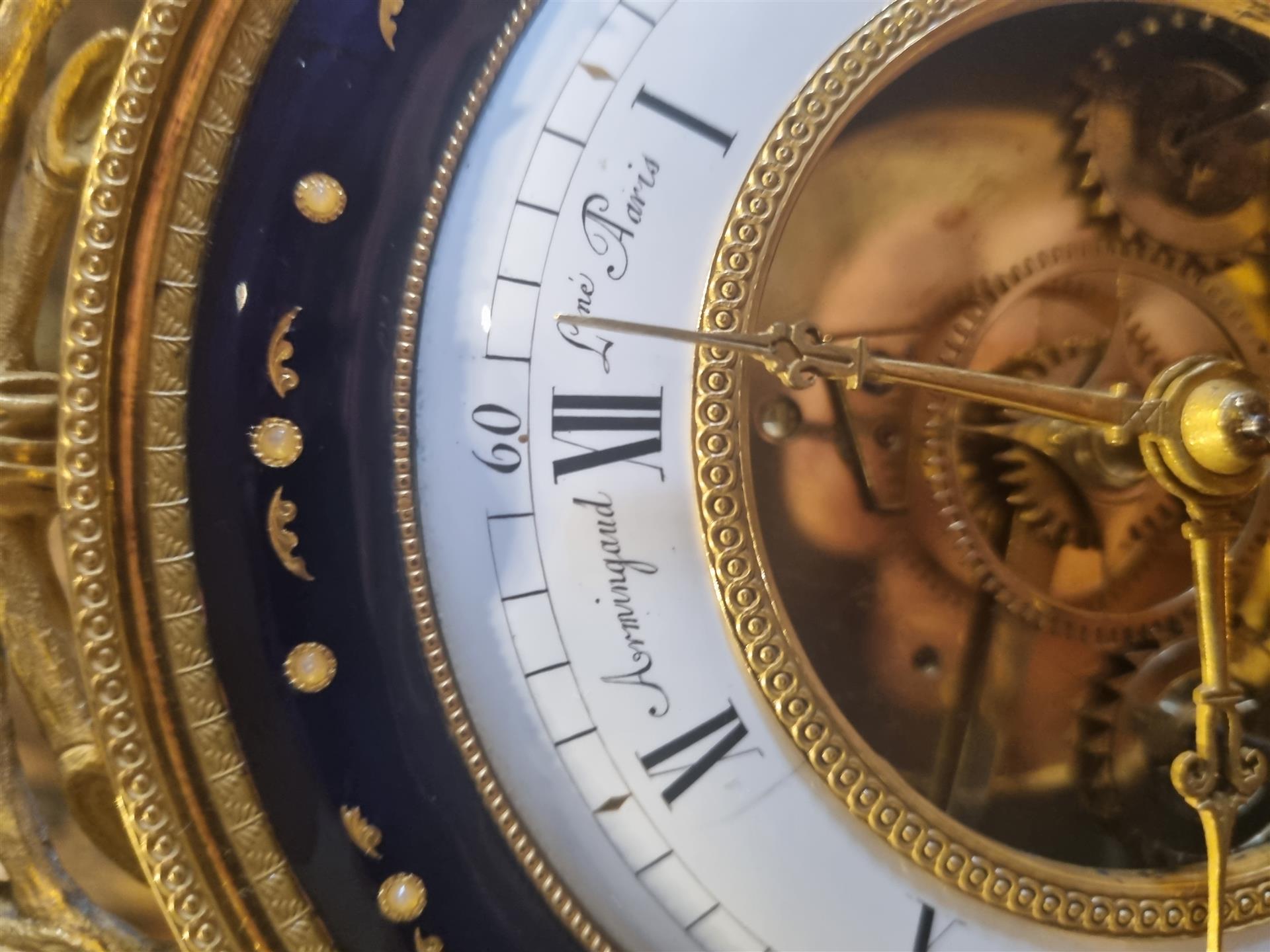 Restauración de un reloj sobremesa del prestigioso relojero Armingaud, 1860 aproximadamente 